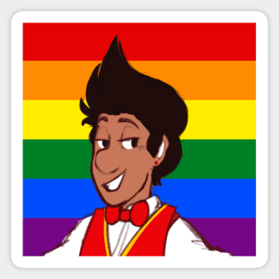 Humanized James the Red Engine: Gay Pride Sticker